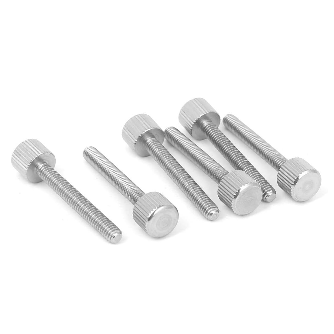 TA-VIGOR 6pcs Computer PC Case M4x30mm Knurled Thumb Screws Bolts, Stainless Steel Flat Knurled Head Thumbscrew Fully Threaded Fasteners for Home, Server Panels, 3D Printers, Machinery & DIY