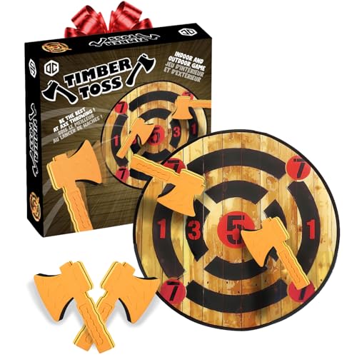 TimberToss | Axe Throwing Game | Darts for Children and Adults | EVA Foam Toy for Indoor and Outdoor | Target for Kids Girl Boy | OriginalCup
