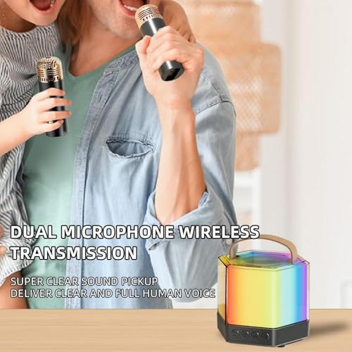 Machine de karaoké sans fil pour camping et fêtes avec 2 micros - 3