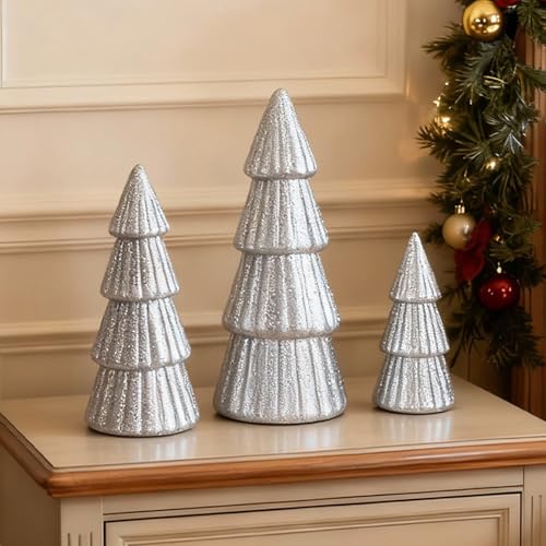 Joyhalo Silver Tabletop Christmas Trees