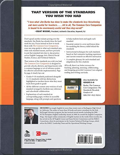 The Common Core Companion: The Standards Decoded, Grades 9-12: What They Say, What They Mean, How To Teach Them (Corwin Literacy) #TOP1