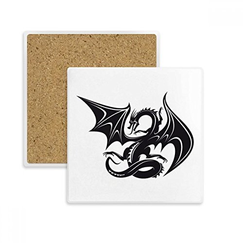 Coaster Tasse Porte Absorbent Pierre Dragon Silhouette