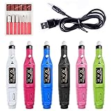 YIMART Gel Nails Manicure Pedicure Polishing Kit with 6Pcs Nail Drill Bits and Art Tools (Pink)