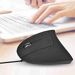Vertical Mouse, Ergonomic Left Hand Mouse, 1600Dpi USB Wired Computer Mouse, Three-Stop Adjustable Resolution Mice for Laptop, Desktop, Pc, Relieve Wrist Stress