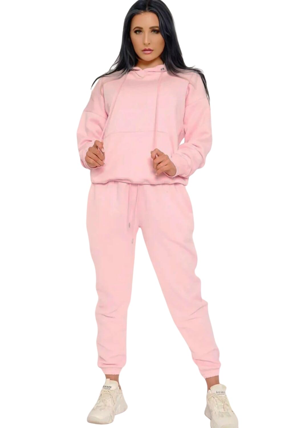 Femme Luxe Women's Pink Tracksuit, Oversized Hoody And Jogger Set, Machine Washable, Available Uk Sizes 8-16, Multicolour (Uk, Numeric, 14, Regular, Regular, )