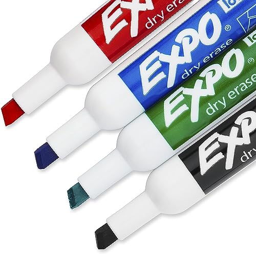 Image of EXPO 80174 Low Odor Chisel Tip Dry Erase Marker Pack, 48 Assorted Color Assortments, Ideal for Non-Porous Surfaces, School Classroom Pack