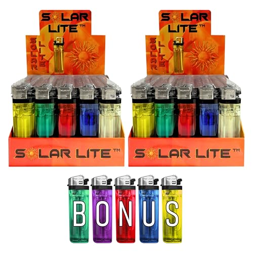 Disposable Lighters (Pack of 100) | Solar Lite® -...