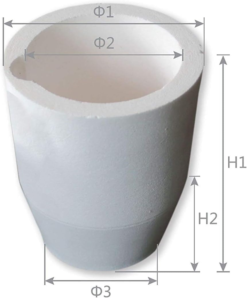OTOOLWORLD Ceramic Melting Crucible Cup Furnace Melting Casting Refining Gold Silver Copper Casting Cup 750g