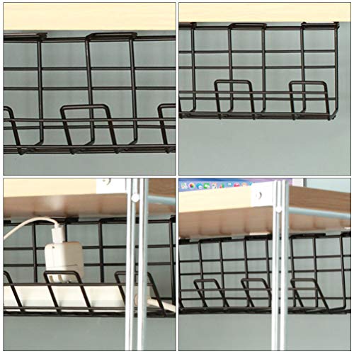 UPKOCH Sob a Mesa Bandeja de Gerenciamento de Cabos Cabo De Fio De Metal Cesta De Rack de Armazename
