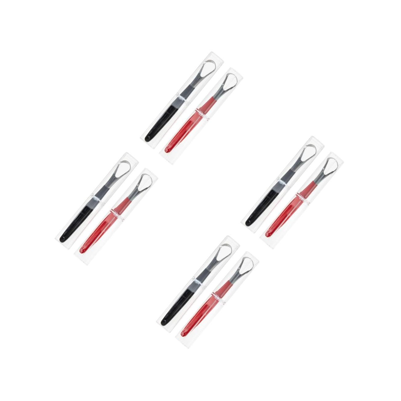 VALICLUD 4 Set Pulisci-lingua Detergenti Orale Scrubber Impasto Raschiatore Respiro Raschietto Strumenti Per La Pulizia Della Lingua Pulisci Lingua in Acciaio Inossidabile Pp 2 Pezzi * 4