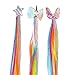 3PZ Extensiones de Trenzas de Colores, Horquilla Peluca Degradada Unicornio Estrella Mariposa, Pinza De Pelo Niñas Barrettes Hair Clips para Regalo Niñas DIY Fiesta de Cumpleaños Disfraz Rendimiento