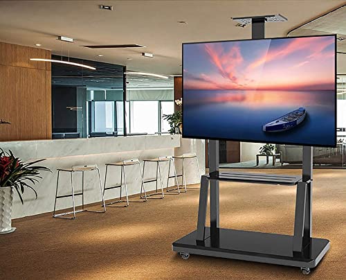 Soporte móvil para TV con ruedas, altura ajustable miniatura 1