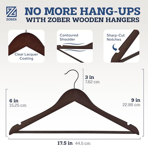 ZOBER-Wooden-Hangers-20-Pack-Heavy-Duty-Non-Slip-Wood-Hangers-for-CoatsSuits-Jackets-Pants-Clothes-Hangers-for-Closet-WBar-and-Notches
