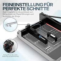 ACROPAQ Stapelschneider A4 - Für 400 Blatt, Hochleistungspapierschneider mit Schneidlineal für Präzisen Schnitt - Hebelschneider, Papierschneider A4 – Ansicht 6