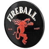 Officially Licensed Fireball Whiskey Dome Shaped Metal Sign Wall Decor for Bar, Garage or Man Cave (15