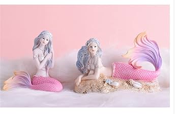 6-68「マーメイドちゃん sea②」シーグラスアート 人魚姫 夏 雑貨 置物 Amazon | アクアリウム オブジェ 人魚姫 水槽 オーナメント