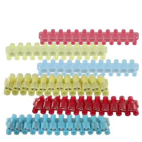 ICXLPMC 150pcs Terminal Spade Combination External Thread and Internal Thread Insulated Wire Spade Terminal Crimp Connector Set