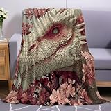Rot Kuscheldecke Flauschig 80 x 120 cm Anime-Drache Druck Mikrofaser Weich Warm Fleecedecke Sofadecke Couchdecke Wohndecke Bettdecke Tagesdecke