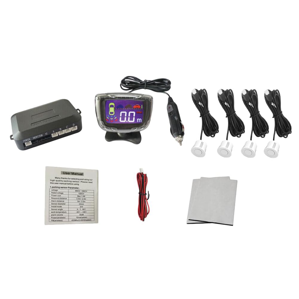 Kit sensore radar inverso senza fili, DC 12V Wireless Radar Sensibile Radar Distanza di rilevamento: 0.3 ~ 2.0m/11.8-78.7
