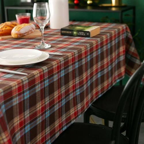 Nappe de table à manger anti-rayures grand format style vintage marron