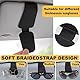 MIHUTU 2 Stück Brillenhalter für Auto Sonnenblende, Leder Sonnenbrillen Halterung/Ticket-Kartenclip, Auto Magnetische Brillenhalter für Alle Arten von Gläsern Geeignet, Schwarz