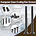Zmbroll Black PC Computer Case Cooling Fan Mount Screws UNC 6-32x32mm Fan Long Screw and PC Case Fan Screws M5x10mm Radiator Water Cooling Screw for Computer Case Fan Mount