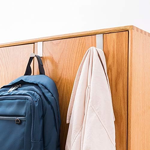 AIEX 6Pcs Over The Door Hooks Over Cabinet Door Hooks Heavy Duty Z-Shaped Hanging Hooks for Kitchen Bathroom Bedroom Office