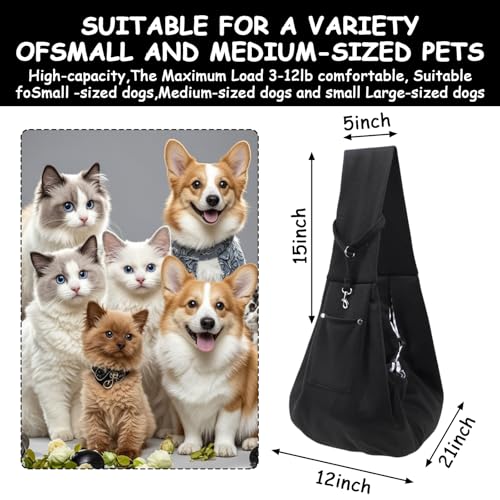 Tragetasche Hund,Hundetragetasche,Tragbare Haustier Hundetasche,Hundetasche,Verstellbar,Einstellbar,Geeignet für Kleine Katzen und Hunde mit Einem Gewicht von Nicht Mehr Als 15 Kg