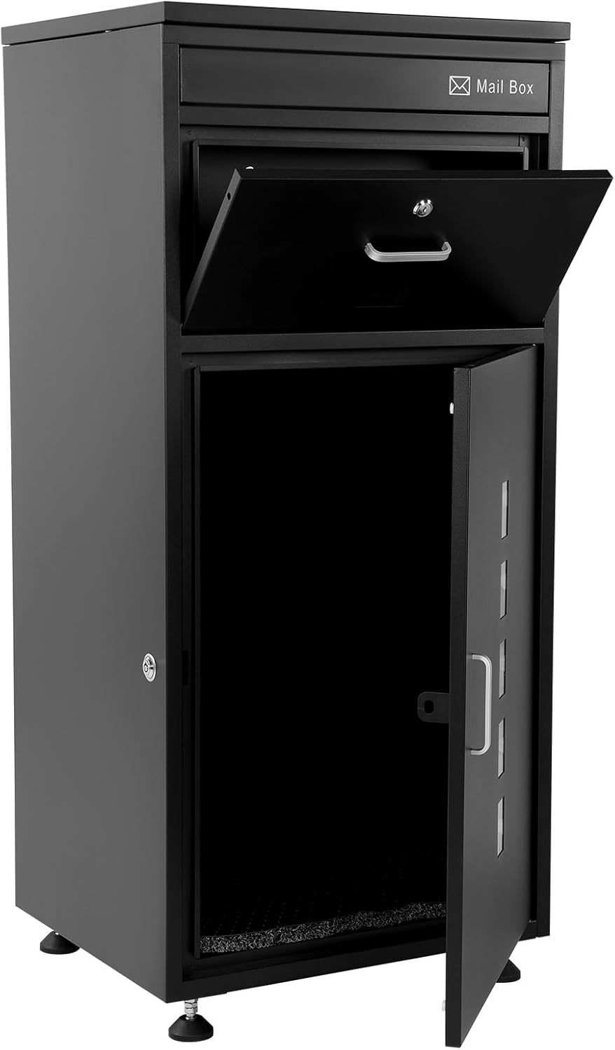 42In Package Delivery Boxes for Outside with Lock Secure Package Delivery Box W/Anti-Theft Mail Slot & Baffle Waterproof for Secure Receiving Mail & Other Items