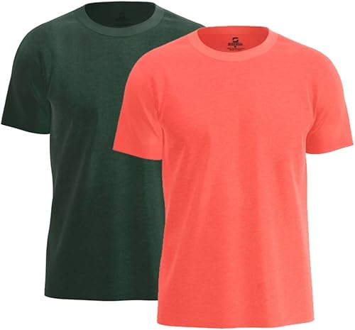 SHOHELL Solid T Shirts for Men - Pure Cotton Crew Neck, Multipack (as1, Alpha, x