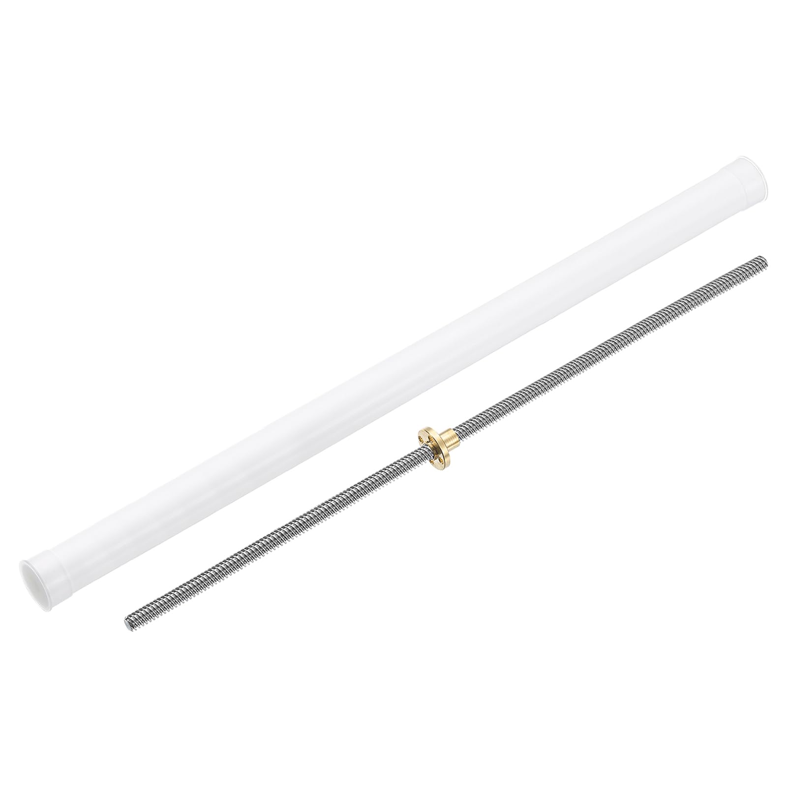uxcell 1Pcs 200mm Tr8x8 Lead Screw with Brass Nut (Acme Thread, 2mm Pitch, 4 Starts, 8mm Lead), 304 Stainless Steel Screw Bar Printer Upgrade Parts with Plastic Packaging Tube, Silver — Amazon image 17
