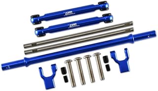 Axial 1/10 RBX10 Ryft 4WD Rock Bouncer AXI03005 Upgrade Parts Stainless Steel Rear Sway Bar & Aluminum Sway Bar Arm & Stainless Steel Linkage - 12Pc Set Blue