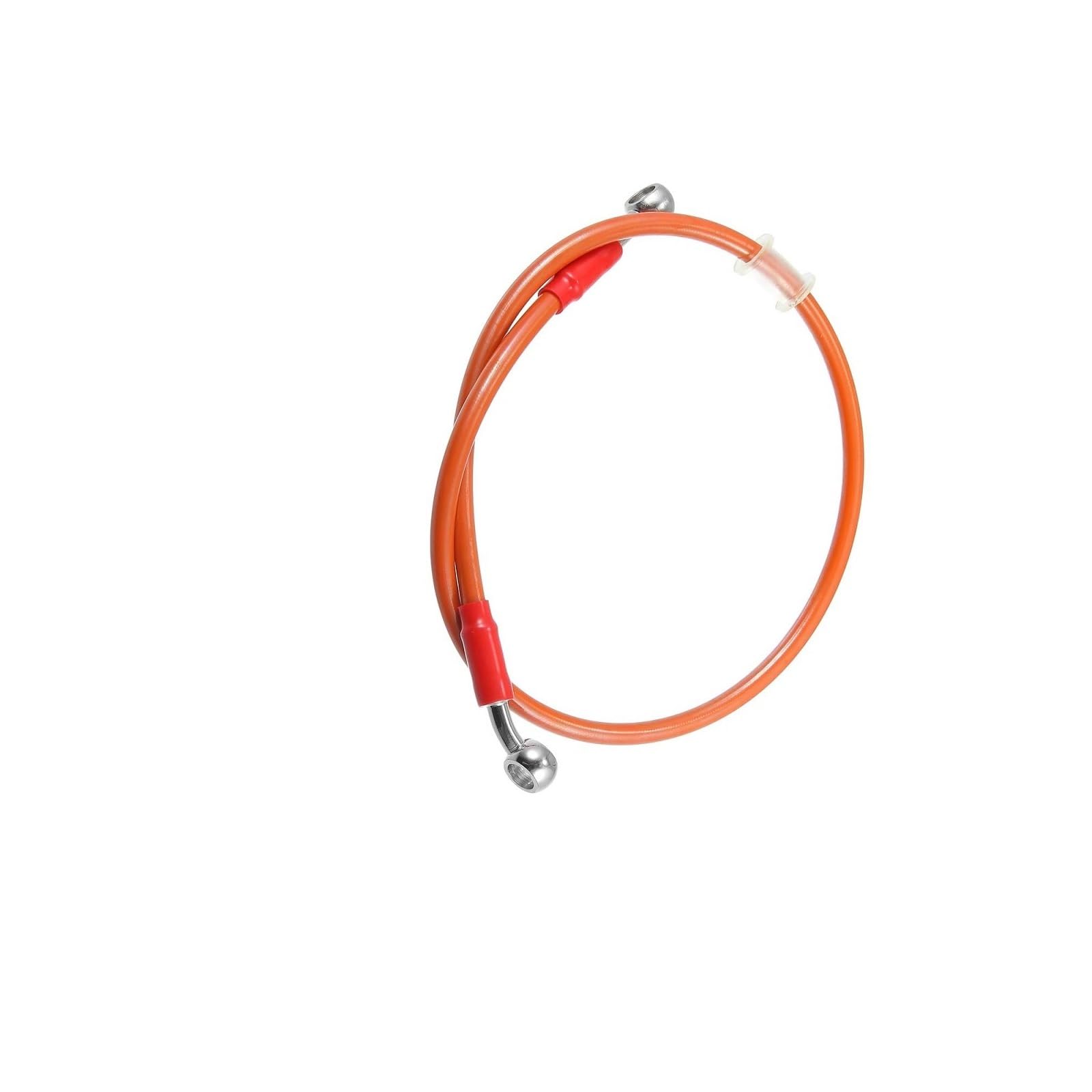 Ksxzw Orange Motorbike Part Motorbike Accessories Universal Motorcycle Hydraulic Brake Line Oil Hose Pipe Length 70Cm 28° 0° 10Mm Inner Diameter
