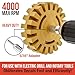 TCP Global Rubber Eraser Wheel with Drill Adapter (4 Pack) - 4” Knobby Slotted Edge Pad - Decal Remover Wheel - Sticker Remover Tool - Removes Adhesives on Car, Auto, Boat, RV & Signs