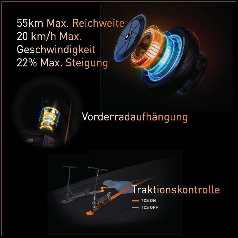 Segway Ninebot F3 Pro D – 70 km Eco, doppelte Hydraulik, Smart-Display – Bild 5