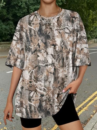 Image of Trendy Queen Womens Oversized T-Shirts Short Sleeves Workout Tops | Casual Summer Gym Tees Plus Size Fashion Clothes 2026