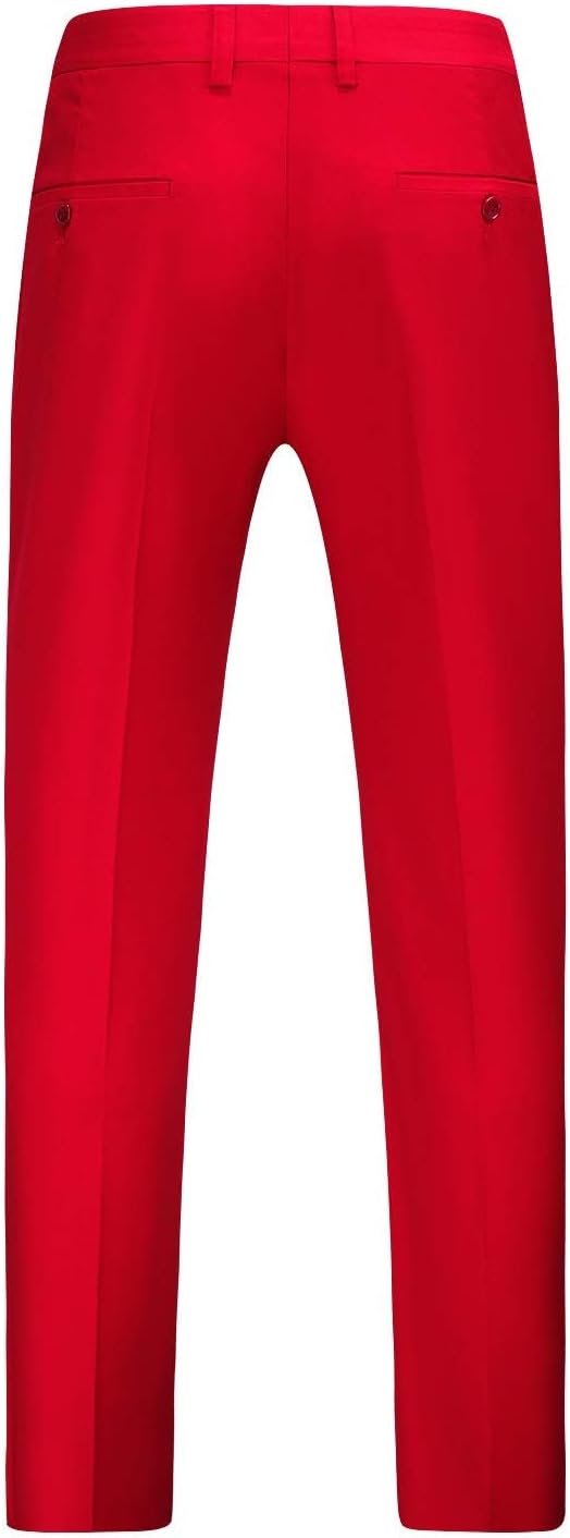 MOGU Mens Dress Pants, Front Flat Fit Casual Pants