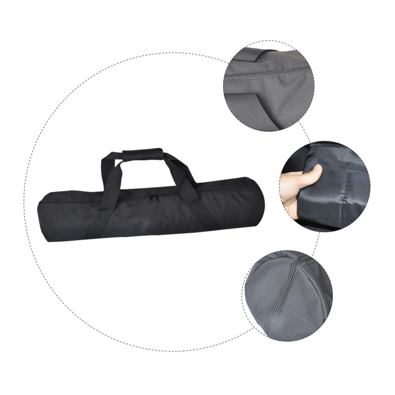 Borsa Strato per Tracolla Nero e Regolabile Treppiede Oxford Leggera Interno in Spugna Portatile da Attrezzature Fotografiche Uso Esterno