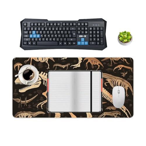 Mousepad grande con diseño Dinosaurio esqueleto y base antideslizante miniatura 4