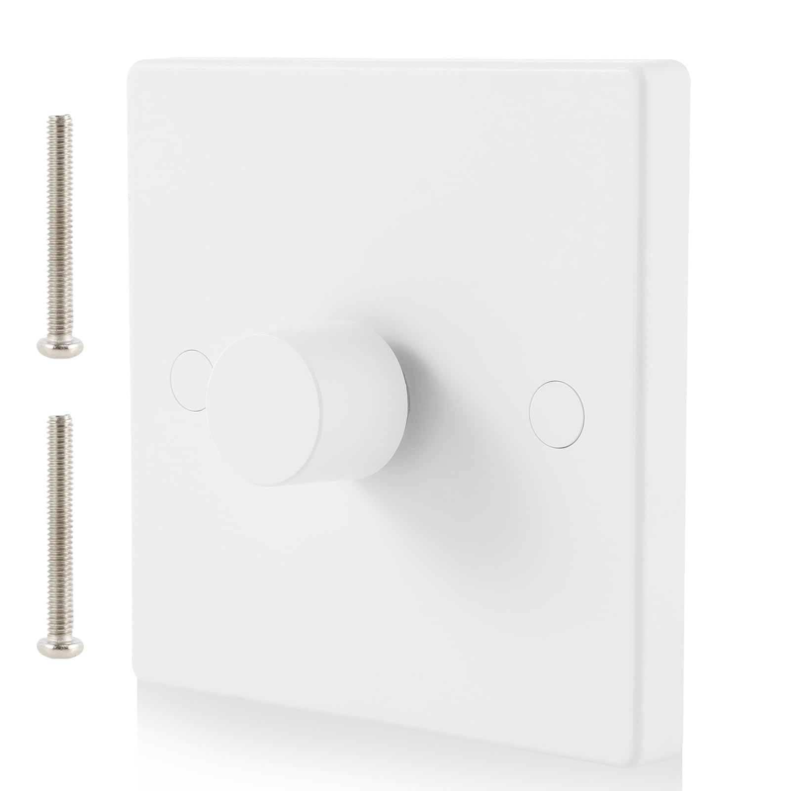 LED Dimmer Switch UK Standard with Overload Protection Dimmer Light Switch Trailing Edge Dimmer Switch Electrical Intelligent Single Wall Dimmer Switches 3-100 Watt for LED Lamp