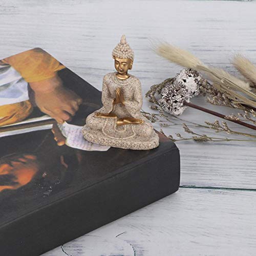 Estatua de Buda meditando para decoración del hogar miniatura 7
