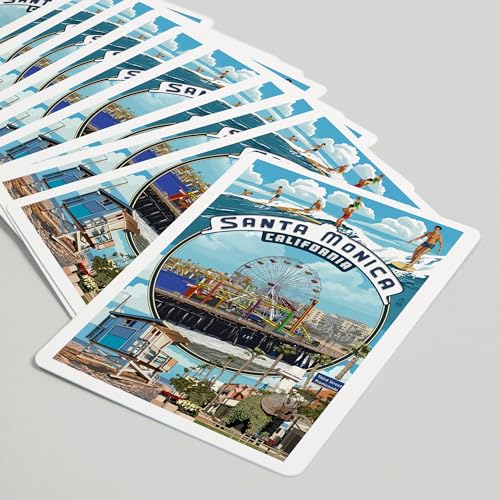 Naipes Santa Monica California 52 Cartas Tamaño Póker miniatura 5