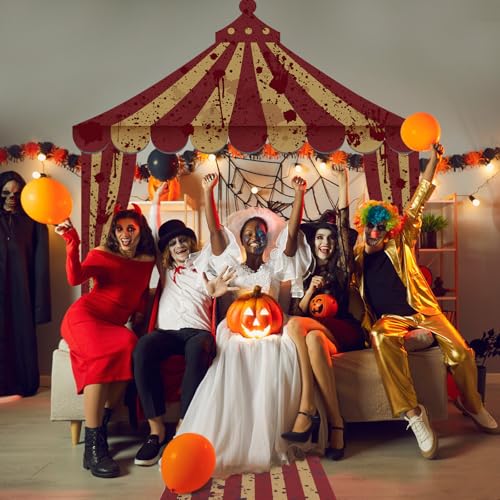 Image of Fanfanwin 4 Pcs Circus Tent Decorations Carnival Halloween Party, Blood
