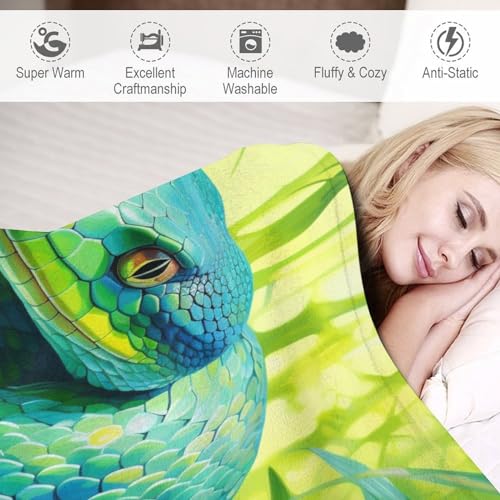 Couverture polaire serpent chaude et moelleuse en flannel thermique