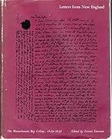 Letters from New England: The Massachusetts Bay Colony, 1629-1638 (The Commonwealth Series ; V. 2) 0870232096 Book Cover