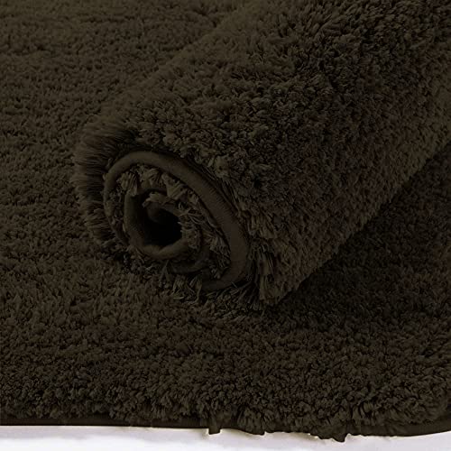 Image of Flooring India Co Newman Rectangular Bath Mat 2500 GSM Super Soft Microfiber Anti Skid Slip Water Absorbent Bathroom Mats for Bedroom, Home, Door (40X60 CM, Arabic Coffee)