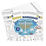 Package includes: You will receive 45pcs disposable hanukkah paper activity place mats, enough quantity for kids to color and share with their friends at fall party. They can color their place mats High quality material：The hanukkah place mat is made...