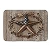 Bath Mat RugCountry Primitive Barn Star Patriotic Barn Star on Country Wooden Board AmericanaPlush Bathroom Decor Mats with Non Slip Backing295 X 175