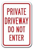 Private Driveway - Do Not Enter Sign | for Private Property | Weather Resistant | Aluminum &...