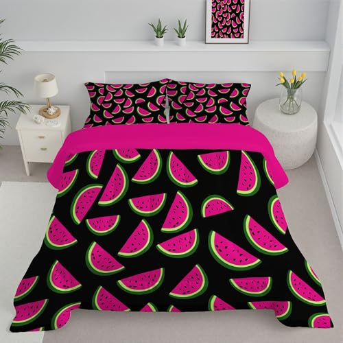 JEDTAKCT Copriletto Una Piazza E Mezzo Anguria Dei Cartoni Animati Trapunte Microfibra Lavabile Amante Della Frutta Piumoni Trapunta Durevole Piumino Quattro Stagioni Copriletti Viola 140X200